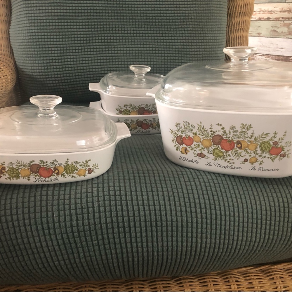 Corning ware -spice of life - seven pieces